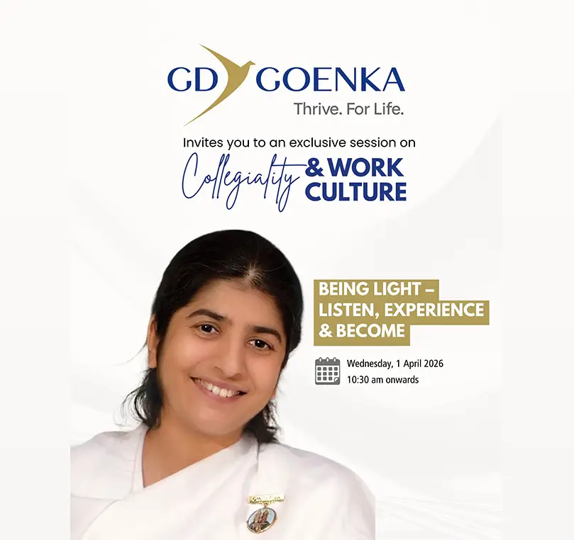 GD Goenka Welcomes Sister BK Shivani for a Session on Collegiality & Workplace Harmony