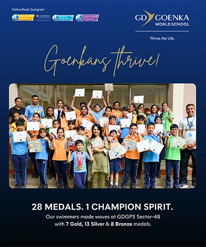 Student of GD Goenka World School Swimmers Secure 28-Medal Haul